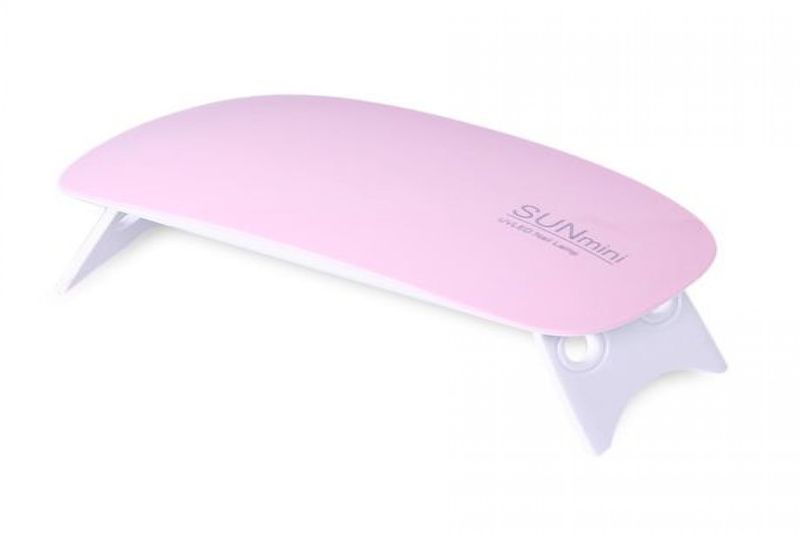 Portable Mini LED Gel Curing UV Nail Lamp Drier - Pink