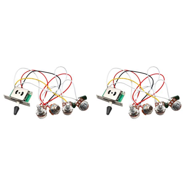 Strat Guitar Wiring Harness Prewired 3X 500K Pots 1 Volume