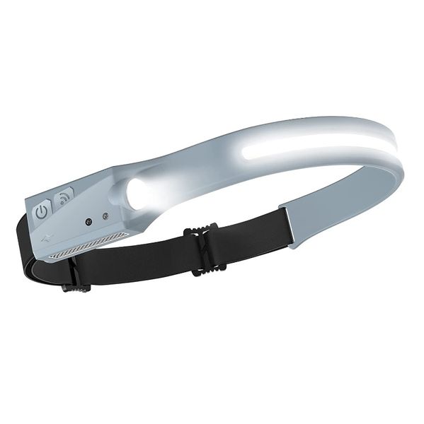 Multi-function LED Rechargeable Head Lamp - Grey