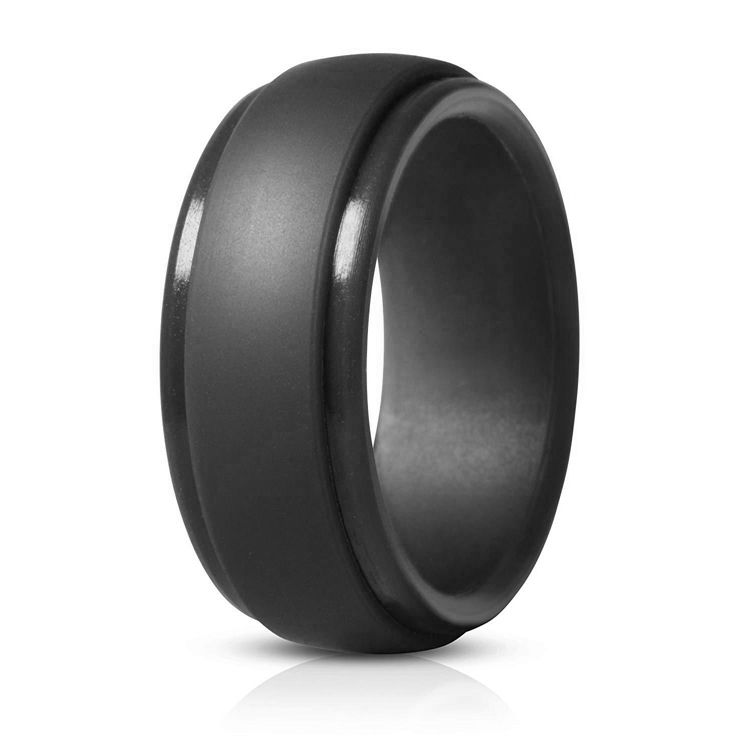 Men's Silicone Wedding Ring - Dark Grey | Shop Today. Get it Tomorrow ...