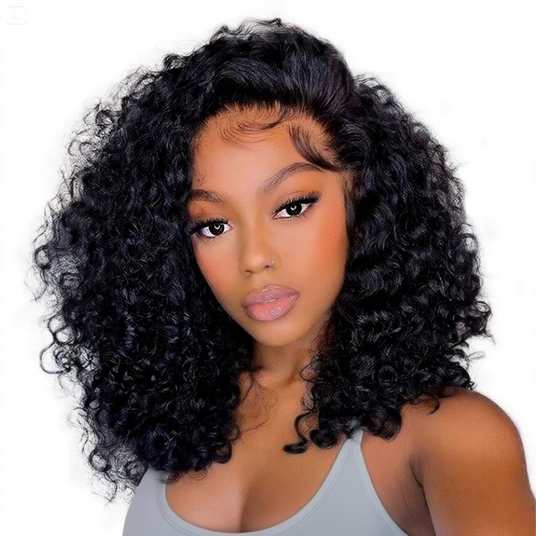 14In Water Wave Glueless Wig 13x4 Wear and Go Lace Wig Pre Cut Wig-Geebuy