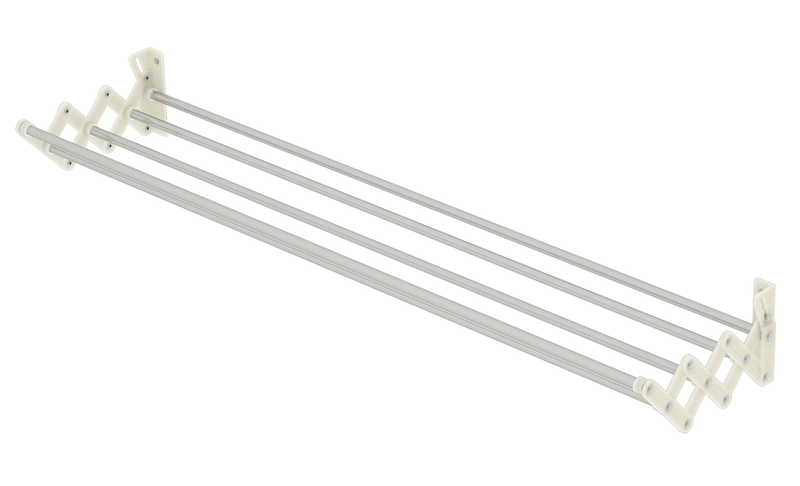 Colombo 120cm Painted Steel Sturdy Extending Wall Clothes Dryer - Soffietto