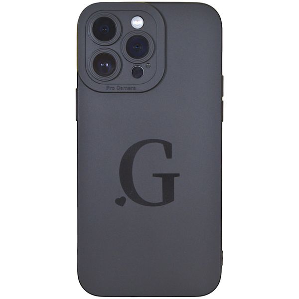 Black - Phone Case with Initial G &amp; Pro Camera - Iphone 14 Pro