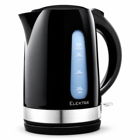 Elektra 1.7L Fast Boil Plastic Kettle - Black