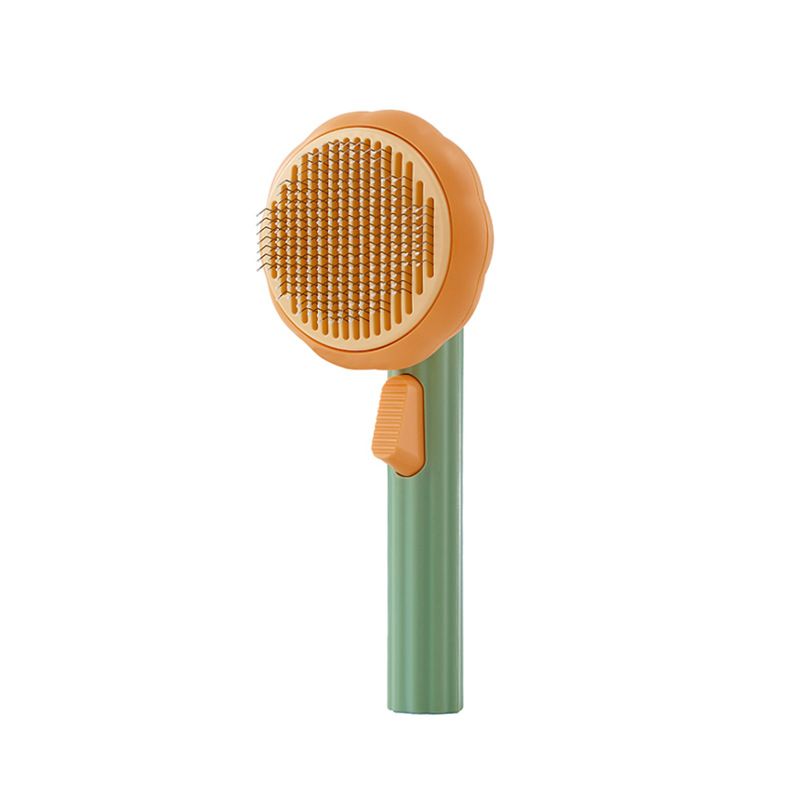 Pet Pumpkin Brush, Pet Grooming Self Cleaning Slicker Brush for Dogs