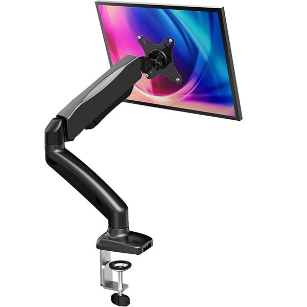 MR A TECH Single Monitor Desk Mount Stand Gas Spring Arm Fits 17" to 32