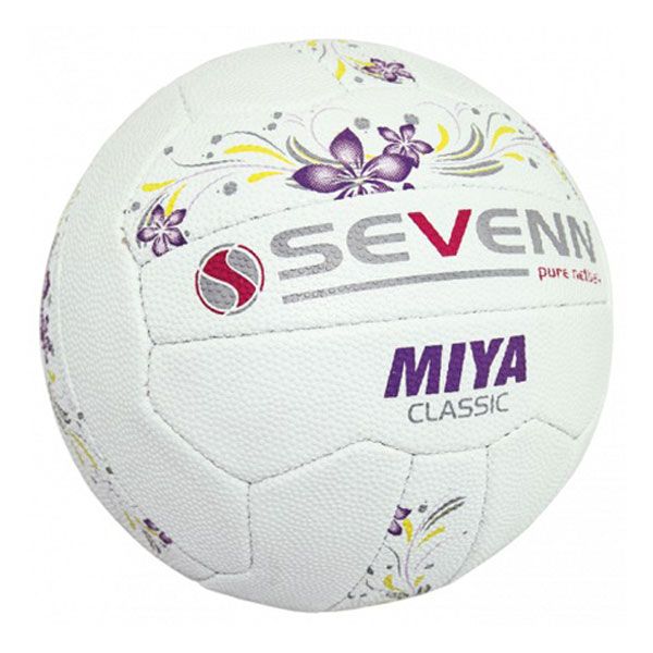 Sevenn Miya Classic V2 Netball Ball - Size 5 - White