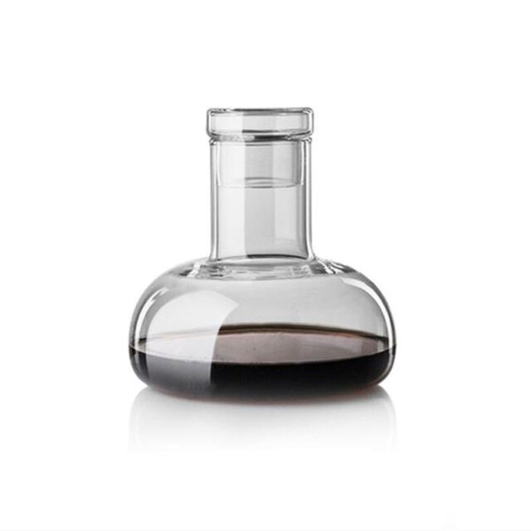 1500 Ml Crystal Group Wall Thickened Cover Glass Bottle of Red Wine Cognac