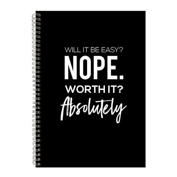 Nope A4 Notebook Spiral Lined Motivational Sayings Graphic Notepad Gift 160