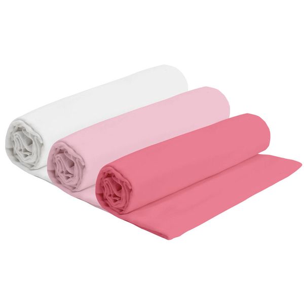 PepperSt Baby Collection – Baby Receiving Blanket – White, Pink &amp; DarkPink