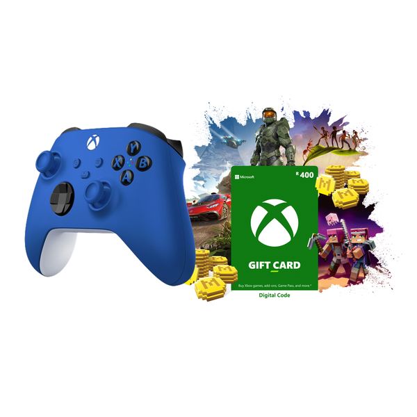 Xbox Series Blue Controller + R400 Xbox Store Gift Card