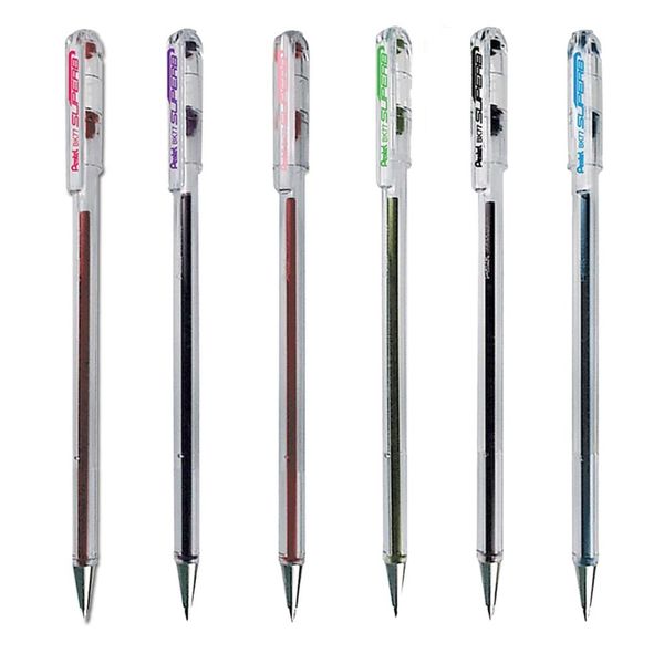 Pentel 0.7mm Superb Ballpoint Pens x Assorted 6