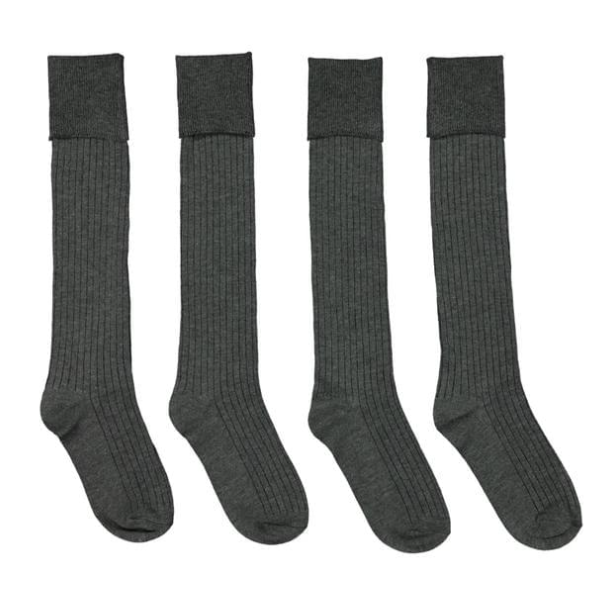 2 Pack Grey School Socks - Shoe 4 to 7