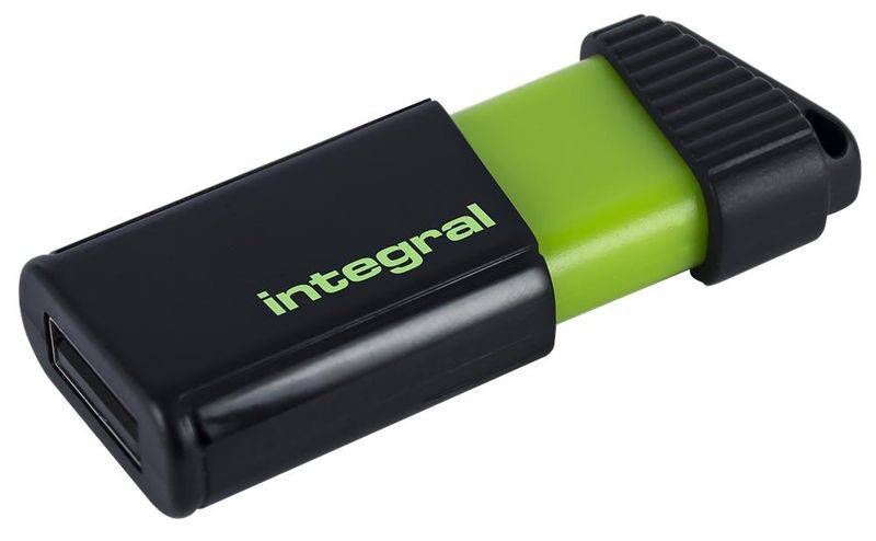 Integral (INFD128GBPULSEGR) Pulse USB 2.0 Flash Drive, 128GB Green