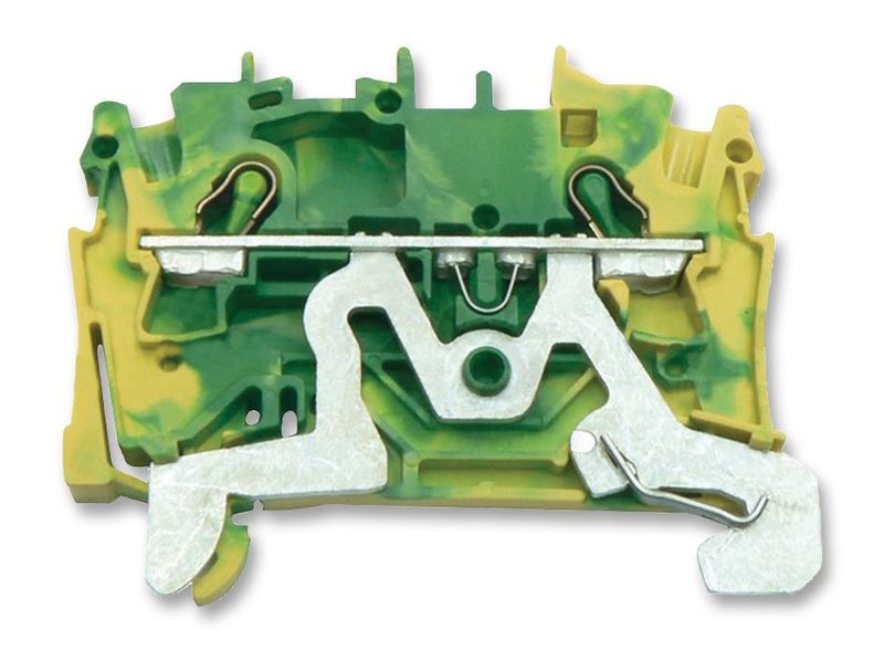 Wago (2002-2201) DIN Rail Mount Terminal Block, 2 Ways, 22 AWG, 12 AWG