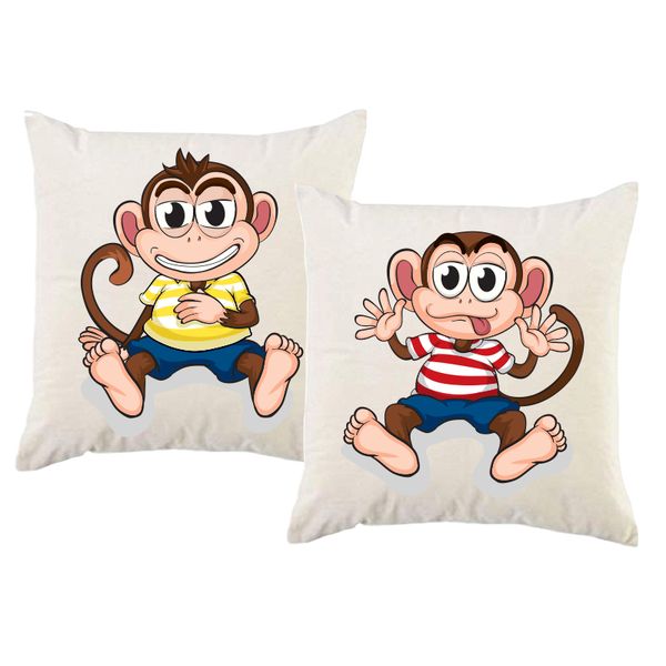 PepperSt – Scatter Cushion Cover Set – Weird Monkeys