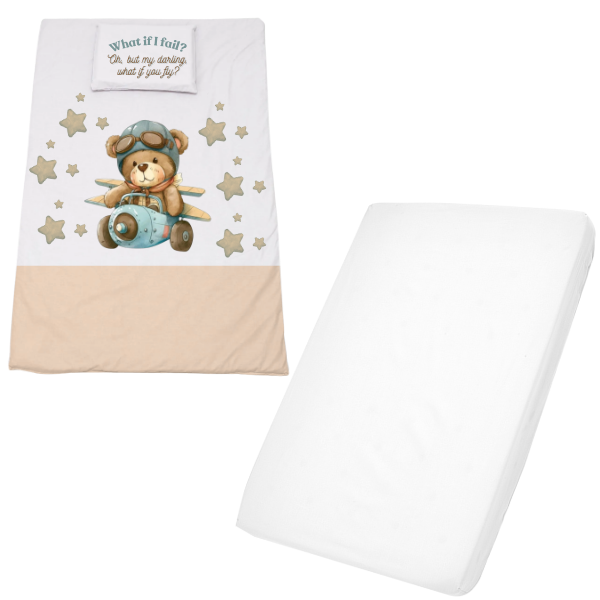 Cot Duvet Cover &amp; Waterproof Fitted Sheet 1170x560mm - What if I failed?