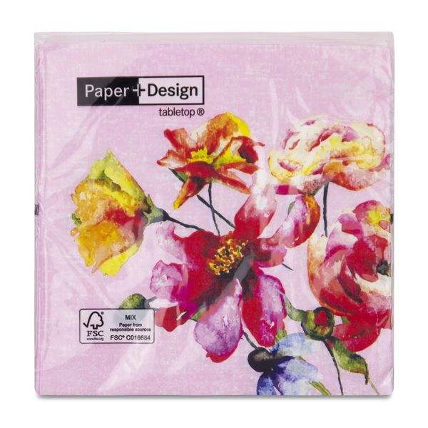 Paper + Design - Napkins - Wild Flowers - 33cm x 33xm - Pack of 20