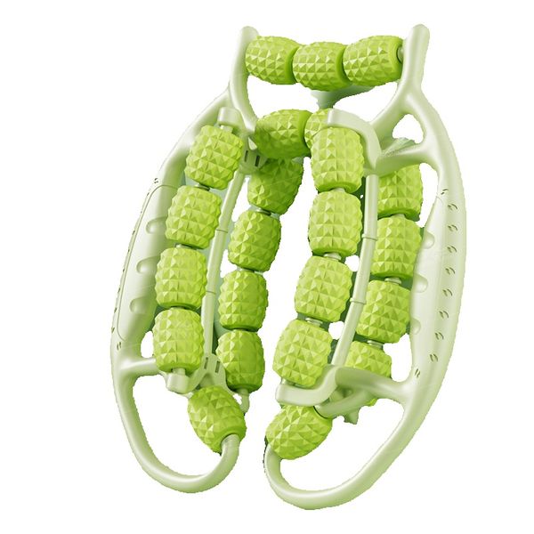 29-Wheel Leg Massager Muscle Relief - Green, Multifunctional Fiess