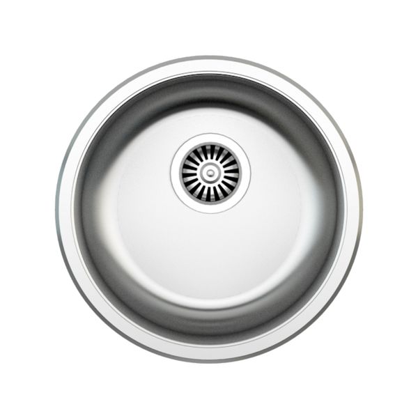 AS68 Linen Stainless Steel Sink Round 435Mm | Drop In
