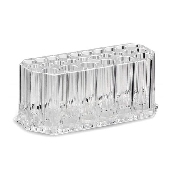 26 Hole Acrylic Cosmetic Makeup Brush Holder Display Organizer
