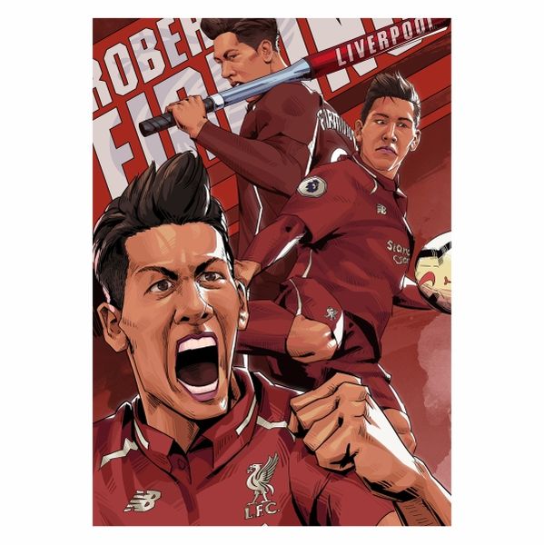 Cartoon Roberto Firmino Abstract - A1 poster