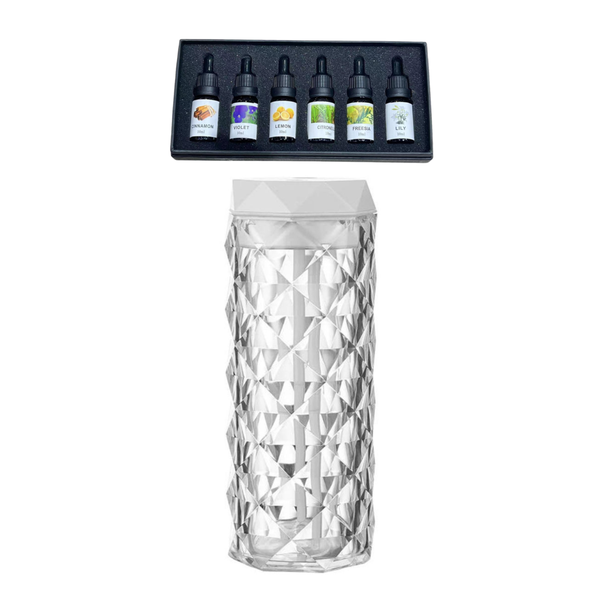 1L Colour Changing Crystal Intelligent Humidifier with 6 Essential Oils