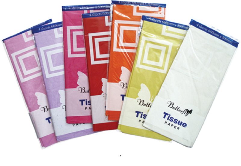 Butterfly Assorted Tissue Paper - 48 Sheets (660 X 500Mm Each)