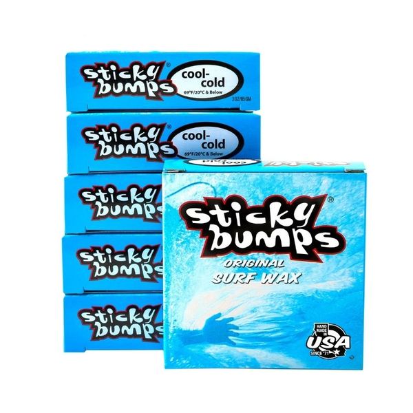Sticky Bumps Original Cool/Cold | 5-Pack Surfboard Wax