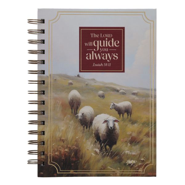 Hardcover Wirebound Journal - The Lord Will Guide You Always