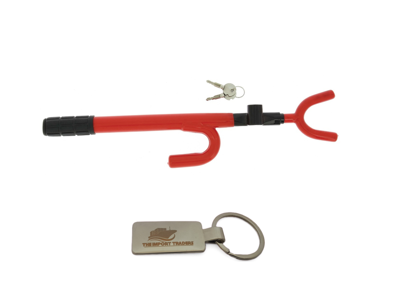 Red Anti Theft Steering Wheel Lock For Car SUV &amp; Van With TIT Keychain