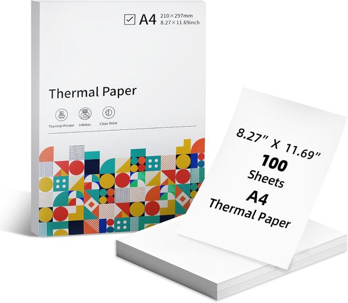 ZAPOS Thermal Paper A4 210x297mm Collapsible Black Marking Thermal Paper