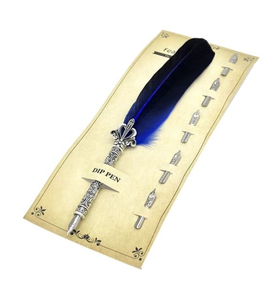 JD Vintage Feather Writing Calligraphy Fountain Pen