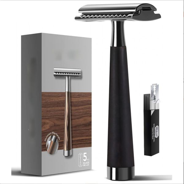 Double Edge Safety Razor with 5 Replacement Blades