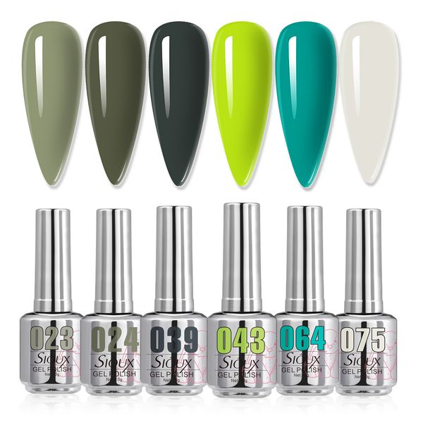 Sioux Forest Hues Gel Polish Collection - 6 Piece (15ml Each)