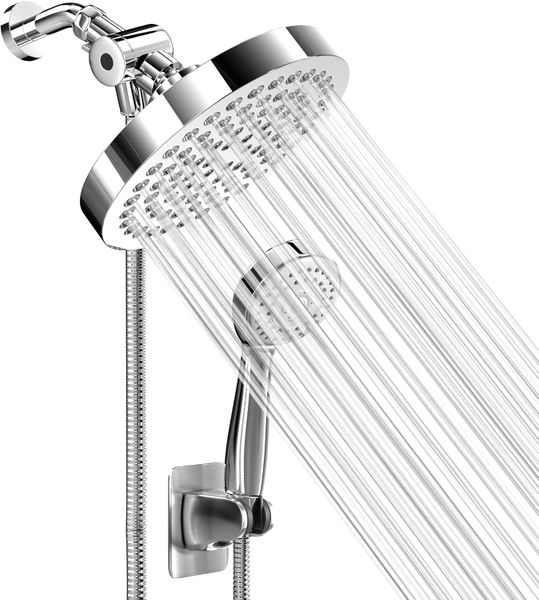 Dual Shower head With Handheld Combo Adjustable Swivel Shower Head Spray