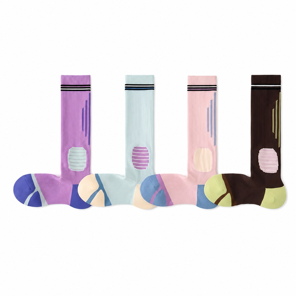 Stress Exercise Yoga Slimming Leg Compression Socks - 4 Pairs