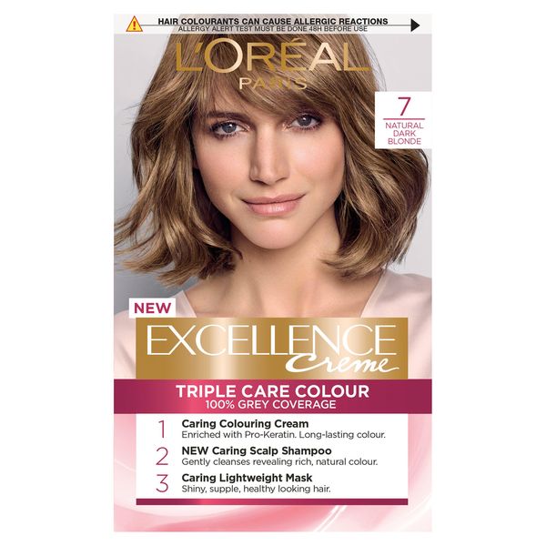 LOreal Excellence Creme Permanent Hair Dye 7 Natural Dark Blonde