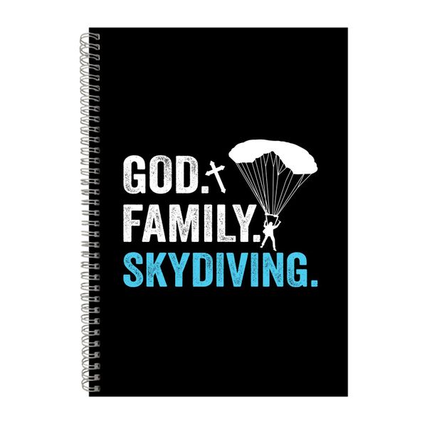 God Family Skydiving Notebook Skydiving Gift Idea A4 Notepad 148
