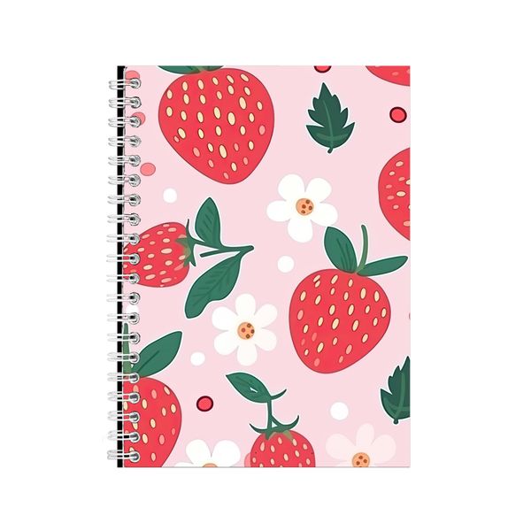 Strawberry A5 Notebook Spiral Lined Back To School Graphic Notepad Gift 252