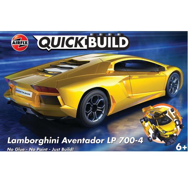 Model Kit Set Airfix Quickbuild Lamborghini Aventador LP 700-4 Yellow