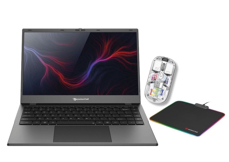 Packard Bell Aston N1 14.1 Intel N100 Laptop + Wireless Mouse + Mouse Pad