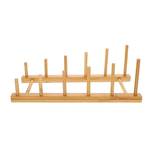 Bamboo Wooden Dish Rack Kitchen Drying Drainer Storage Holder Stand