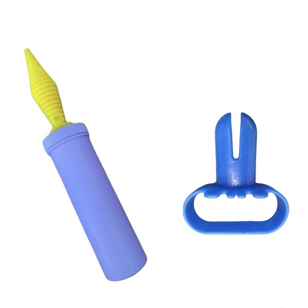 Hand-Held Balloon Pump and Balloon Knotter