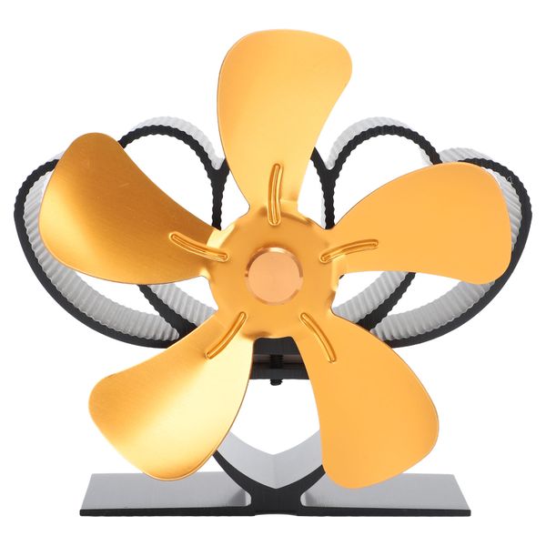 Heat Powered Stove Fan Gold image