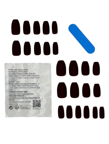24 Piece - Short Almond Shaped Matte Press-On Nails