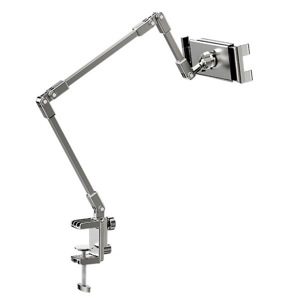 Phone Holder Tablet Clamp Mount Stand for Desk Bed 360 Rotation Foldable