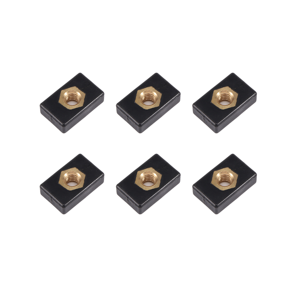 6Pcs M6 Copper Sliding Nut Side Mount Slide Track Rail Fishing Rod Pole Hol