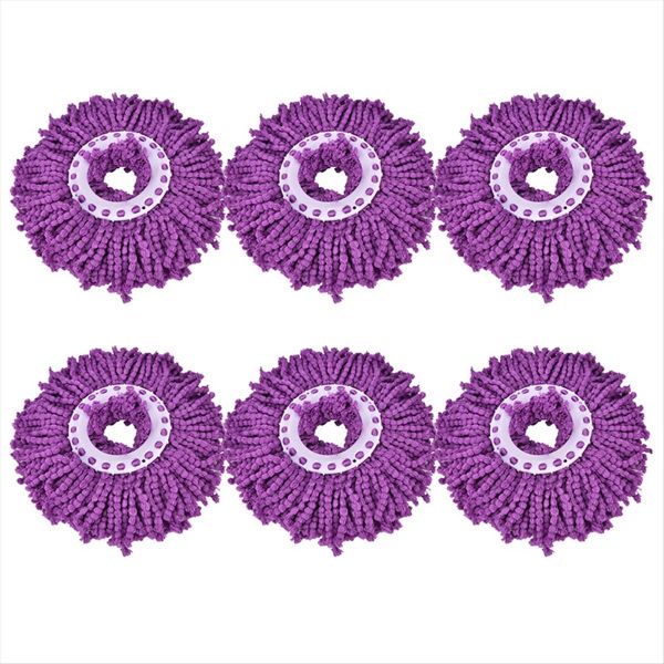 6Pcs Spins Mops Head Replacement Microfiber Head Refills 360 Spins Mop