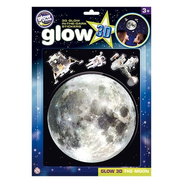 3D Moon Glow In The Dark Stickers